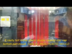 8-gniazdowa, dwuczęściowa forma wtryskowa PP do zakrętek typu Disc Top 24-410 do maszyn 160-200T